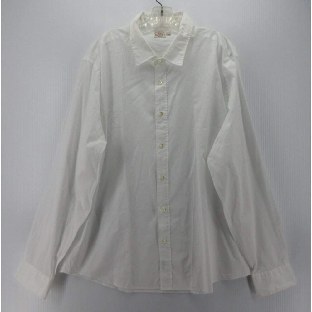 Faherty White Casual Button-Down Shirt